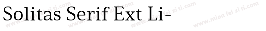 Solitas Serif Ext Li字体转换